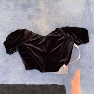 HOUSE OF CB Velvet black corset! Off shoulder